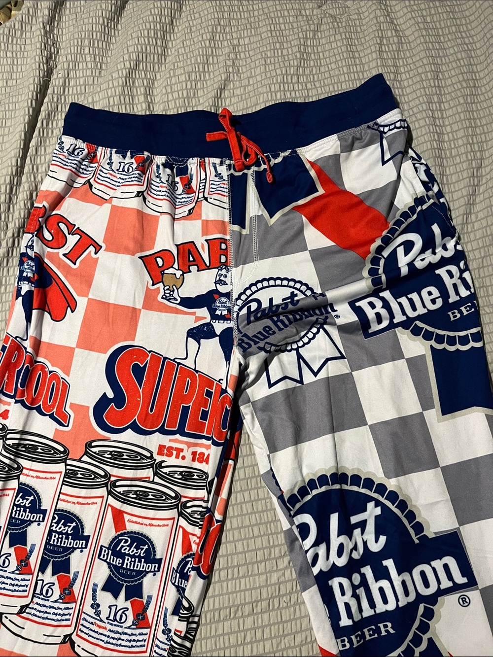 Pabst Blue Ribbon PBR Lounge Pajama Pants Men’s XL Beer Graphic